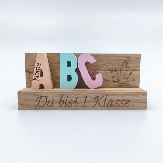 ABC-Deko-Bunt Zur Einschulung – personalisierbar -