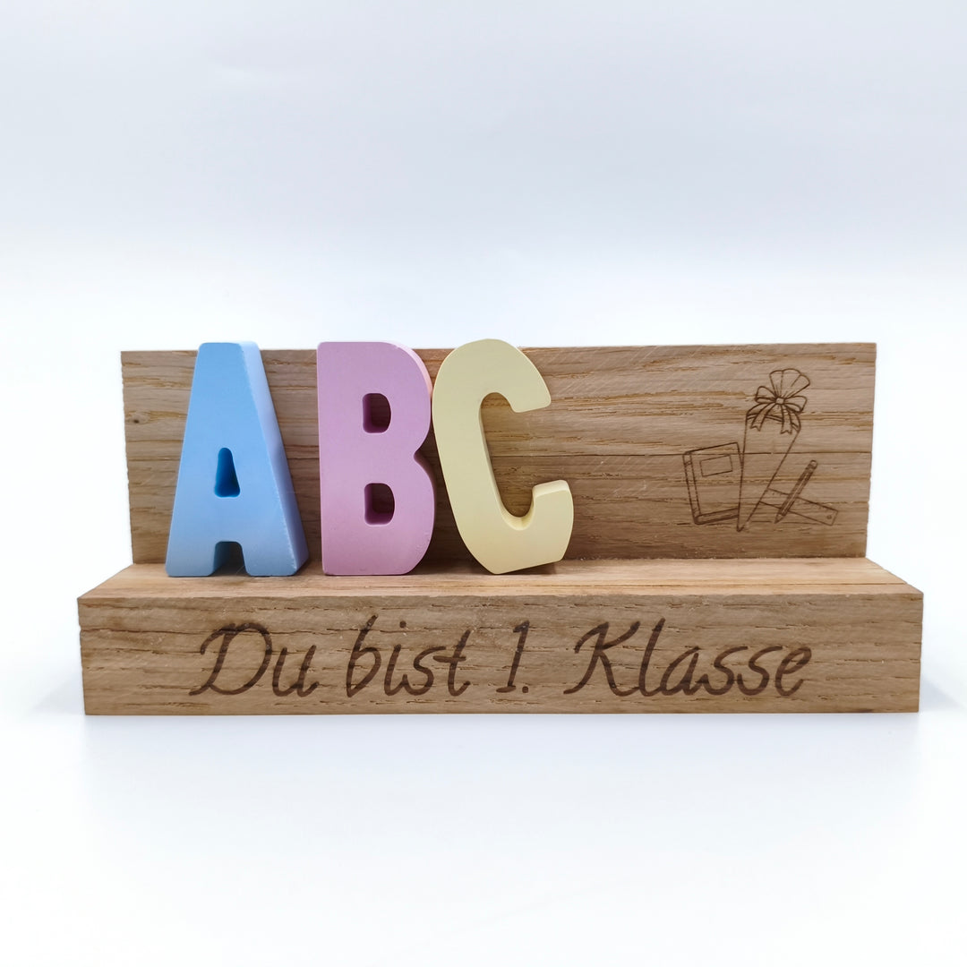ABC-Deko-Bunt Zur Einschulung – personalisierbar -