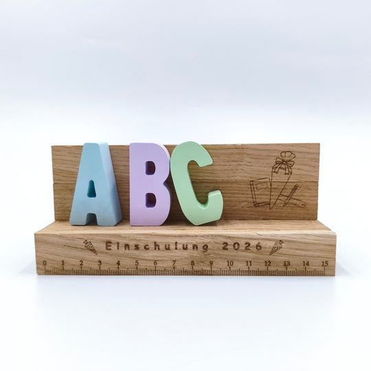 ABC-Deko-Bunt Zur Einschulung – personalisierbar -