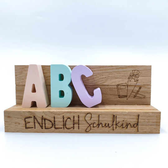 ABC-Deko-Bunt Zur Einschulung – personalisierbar -