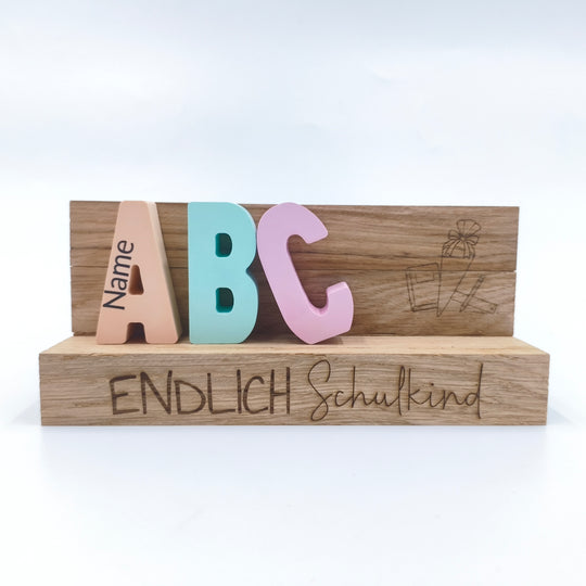 ABC-Deko-Bunt Zur Einschulung – personalisierbar -