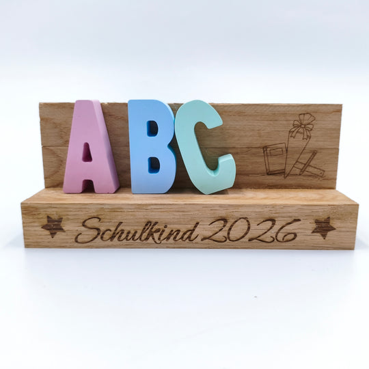 ABC-Deko-Bunt Zur Einschulung – personalisierbar -